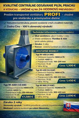 Usisivač Transportné ventilátory  |  Sušionice,klima uredjaji | Мašine za obradu drveta | Juraj polovka šneky výroba 